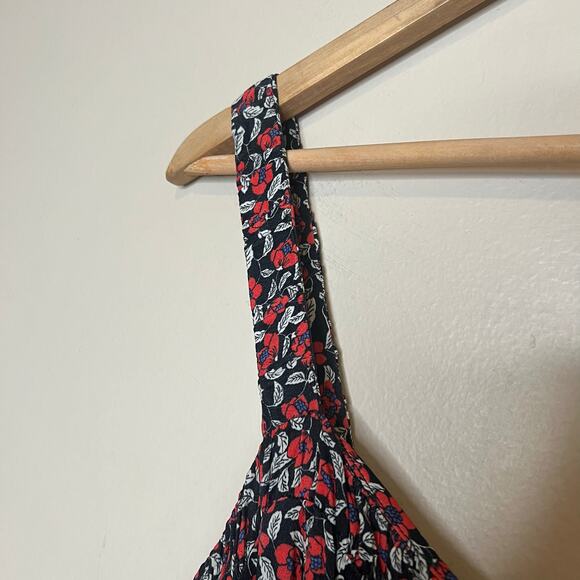 Zara Midi Floral Printed Dress Side Slit - Picture 5 of 8